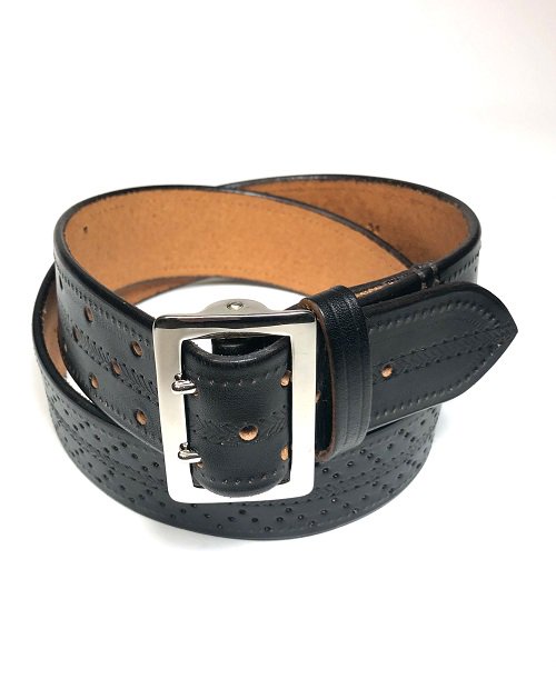 RAGTIME PUNCHING LEATHER DOUBLE PRONG GARRISON BELT 45mm