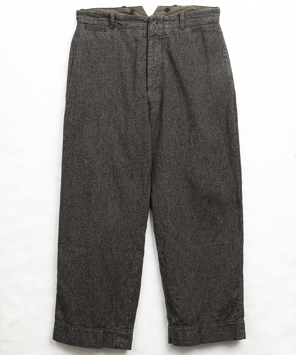 <img class='new_mark_img1' src='https://img.shop-pro.jp/img/new/icons14.gif' style='border:none;display:inline;margin:0px;padding:0px;width:auto;' />RAGTIME HIBACK TROUSERS BUCKLE BACK LINEN COTTON HERRINGBONE