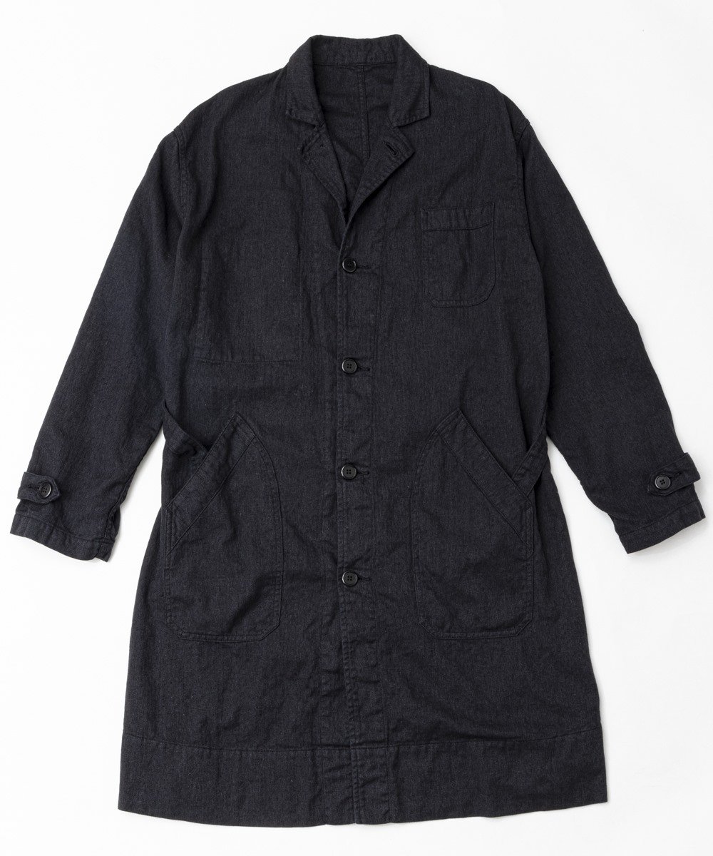 <img class='new_mark_img1' src='https://img.shop-pro.jp/img/new/icons14.gif' style='border:none;display:inline;margin:0px;padding:0px;width:auto;' />RAGTIME  G-COATS LINEN COTTON HERRINGBONE CHARCOAL BLACK