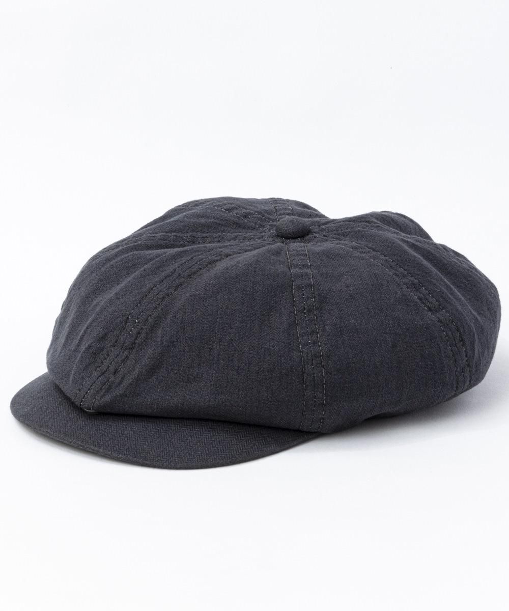 RAGTIME PEAKYHAT LINEN COTTON HERRINGBONE (OVERDYED)