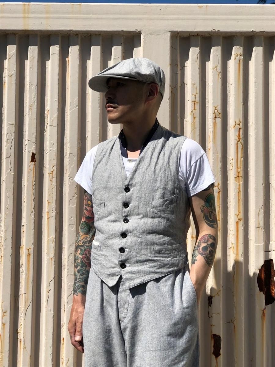 RAGTIME SERVICE VEST LINEN COTTON HERRINGBONE - 【公式サイト