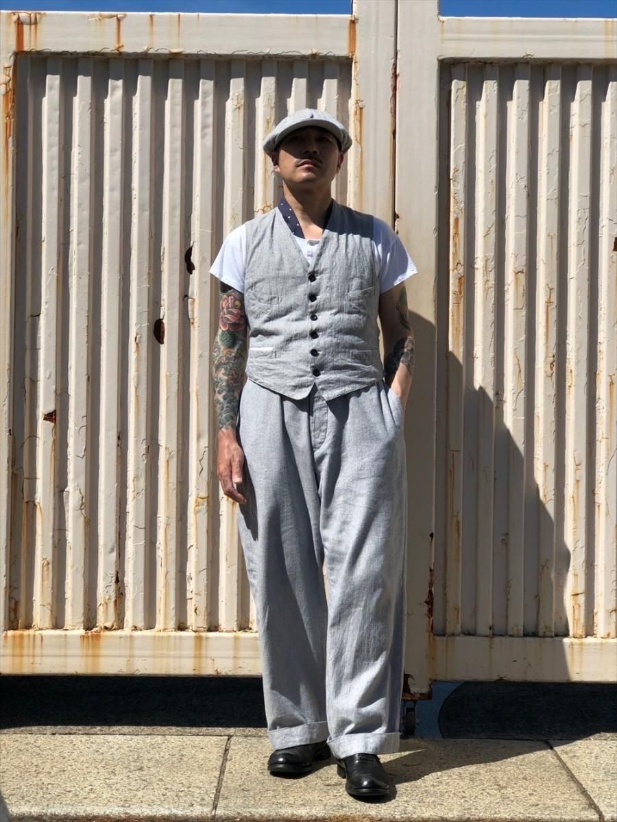 RAGTIME SERVICE VEST LINEN COTTON HERRINGBONE - 【公式サイト