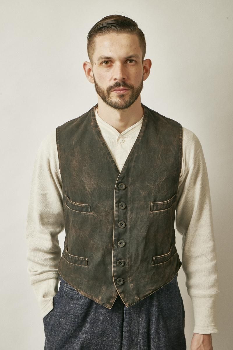 ベラフォンテ　belafonte コーデュロイベスト　ジレ FREAK'S STORE ベスト ジレ カントリーフラワー コーデュロイベスト