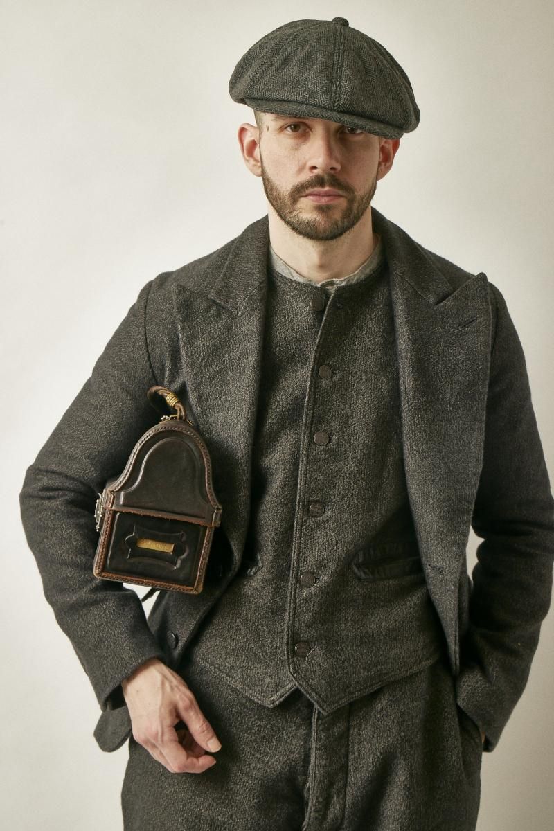 RAGTIME CIVILIAN DECK VEST HEATHER BLACK AND GRAY COTTON - 【公式