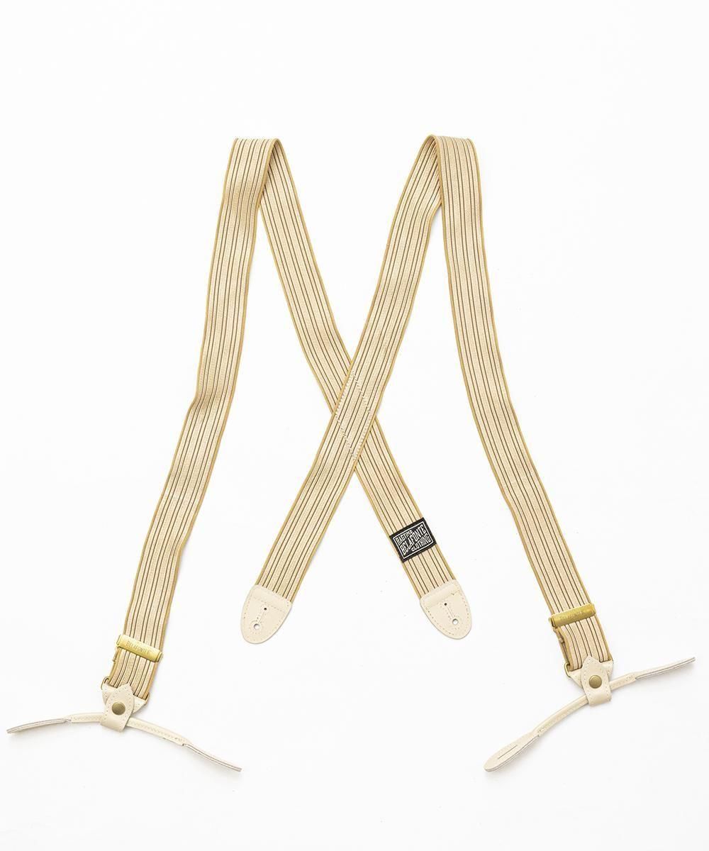 <img class='new_mark_img1' src='https://img.shop-pro.jp/img/new/icons14.gif' style='border:none;display:inline;margin:0px;padding:0px;width:auto;' />RAGTIME BRACE SUSPENDERS BEIGE STRIPE BEIGE LEATHER