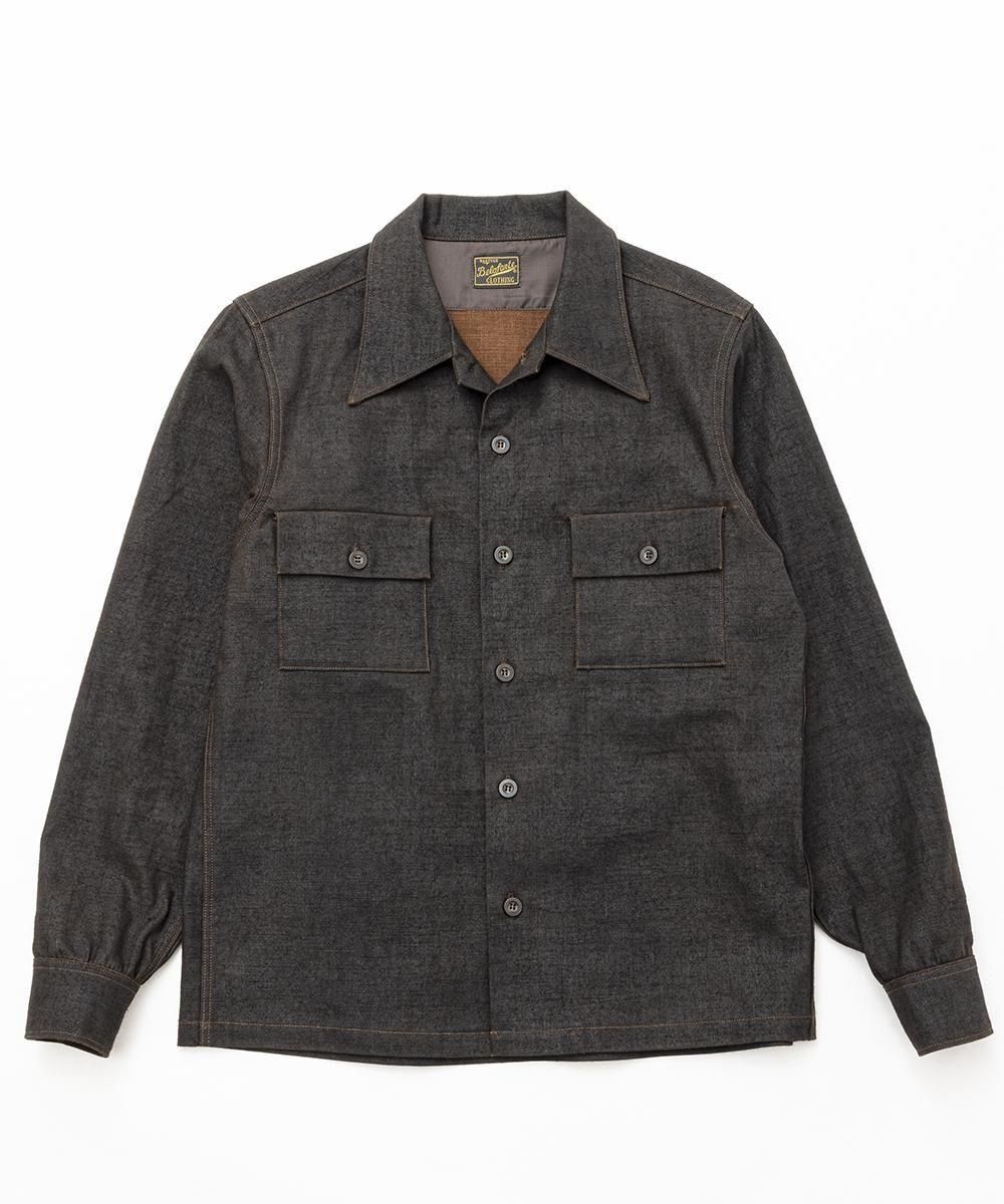 <img class='new_mark_img1' src='https://img.shop-pro.jp/img/new/icons14.gif' style='border:none;display:inline;margin:0px;padding:0px;width:auto;' />RAGTIME DOROMOLE SLUB YARN OPEN COLLAR NO LOOP SHIRTS 