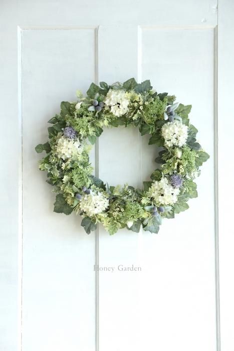 白紫陽花のリース Honeygarden 白紫陽花のリース Honeygarden