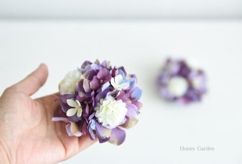 コサージュ　紫陽花