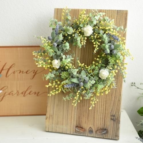 レモン色の爽やかリース