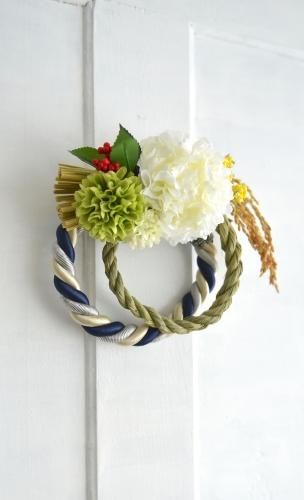 サテンの縄のお飾り・ブルー