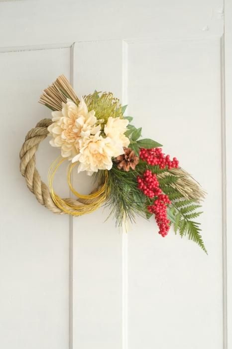 あひる まり菊、松、南天蓮の実のお正月飾り あひる様専用 まり菊、松