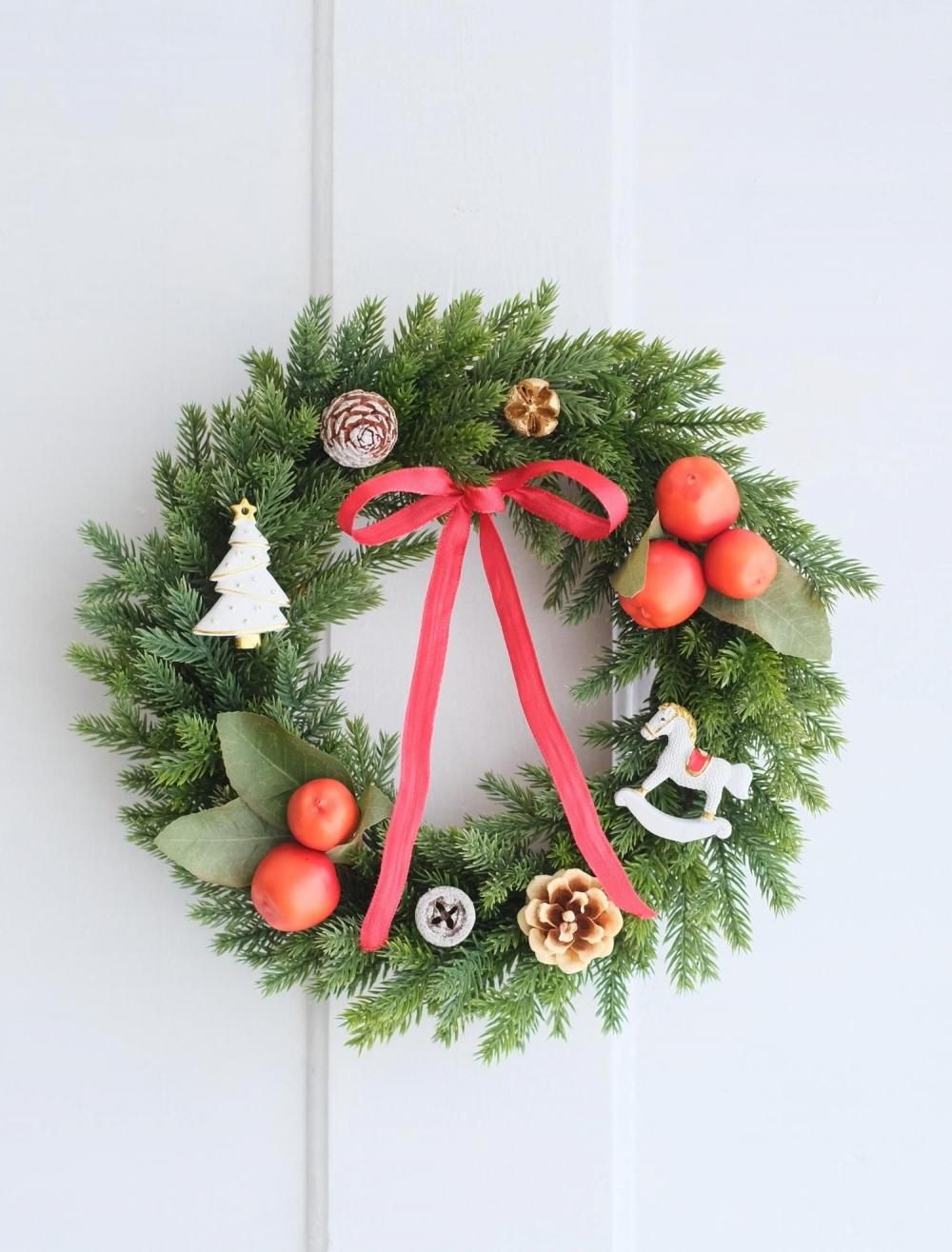 familiar クリスマスリース　りんご クリスマス】りんごのクリスマスリース リース J-Fleurs 通販 4865487