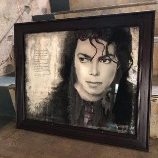ヴィンテージ　マイケルジャクソン　パブミラーの商品画像