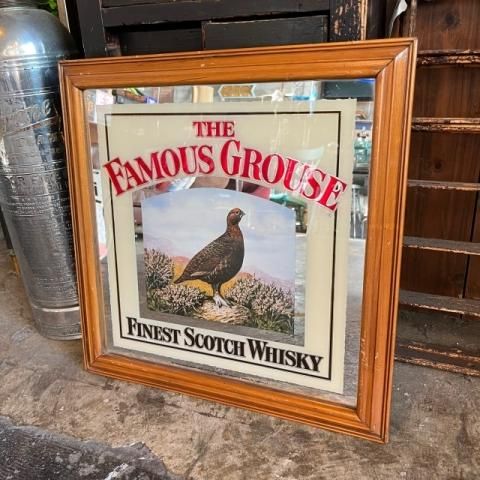ヴィンテージ THE FAMOUS GROUSE パブミラー - ヴィンテージ雑貨