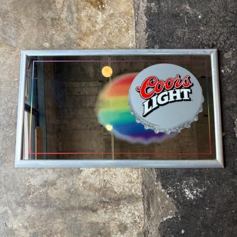 Coors Light パブミラー　アンティーク Coors LIGHT ビンテージ パブミラー ｜ glow ANTIQUES