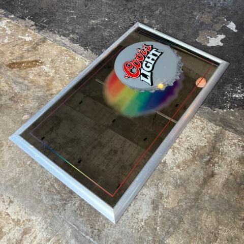 Coors Light パブミラー　アンティーク Coors LIGHT ビンテージ パブミラー ｜ glow ANTIQUES