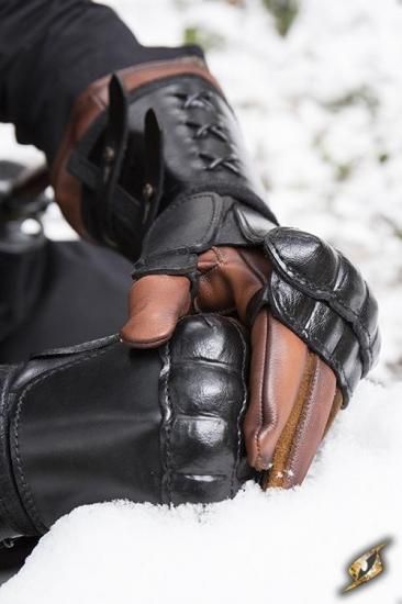 Leather gauntlet Left hand - Black - Larp Shop Japan