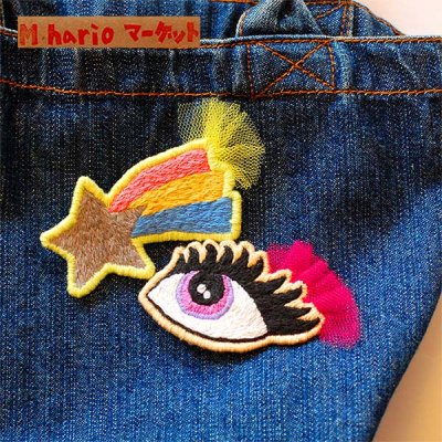 M hario マーケット(エムハリオマーケット) 刺繍ブローチ 