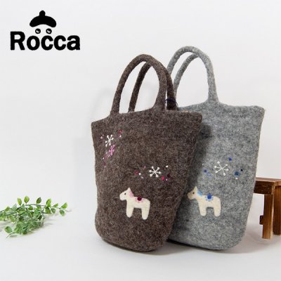 Rocca(ロッカ) 六花 フェルトバッグ 北欧デザインのかわいいフェルト地トートバッグ