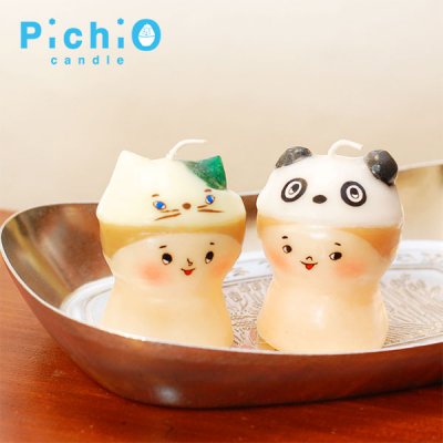 pichio candle(ピチオキャンドル) アニマル帽子キャンドル 北欧おしゃれ＆かわいいキャンドル