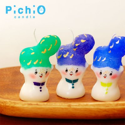 pichio candle(ピチオキャンドル) リーゼントくんキャンドル 北欧おしゃれ＆かわいいキャンドル