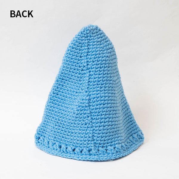 可愛い手編みのアクセニット帽*blew***