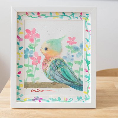 cHiYako 可愛い鳥の水彩画 お洒落なインテリアになる絵画