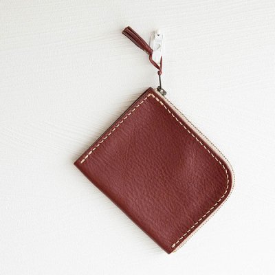 miimi(ミイミ) タンニンなめし革Ｌ字ファスナー財布 薄型でコンパクトなミニ財布