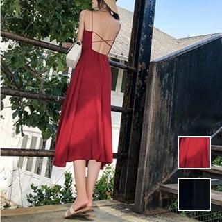 リゾートワンピース ロング マキシ ハワイ お出かけワンピ 春 夏 リゾート パーティー PTXF256  マキシワンピース バックコンシャス Aライン フレア ロング 背中見せ セレブ セクシー