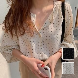 韓国 ファッション トップス ブラウス シャツ 春 秋 冬 カジュアル PTXI883  バンドカラー風 ノーカラー ベーシック 着回し オルチャン シンプル 定番 セレカジ