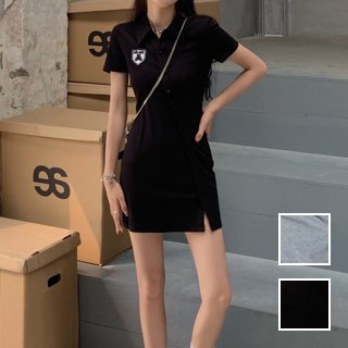 韓国 ファッション ワンピース 春 夏 カジュアル PTXN339  アシンメトリー マイクロミニ シャツワンピ オルチャン シンプル 定番 セレカジ