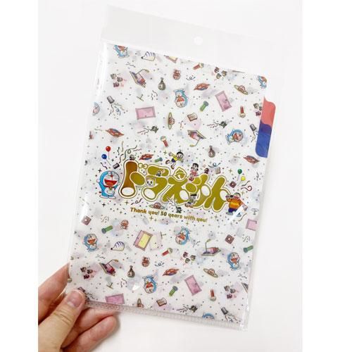 ショウワノート ドラえもん A5 3ポケットクリアファイル B ホワイト Cocotte ココット 文房堂がお届けするかわいい文房具 雑貨