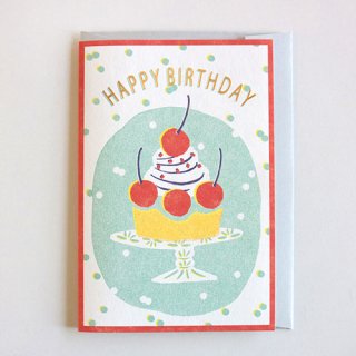 【Green Flash】Birthday Card (cherry cake)