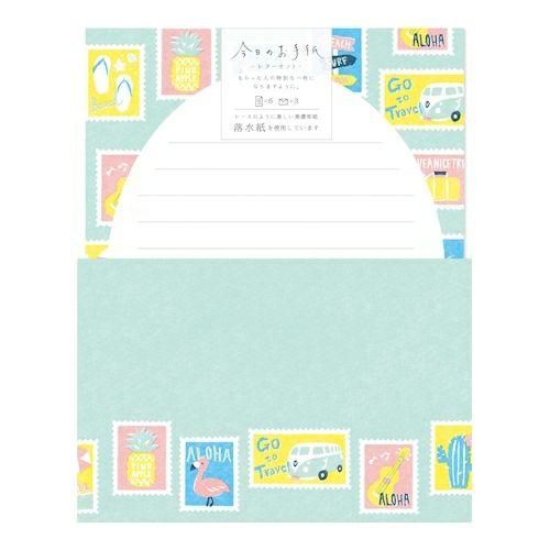 古川紙工 今日のお手紙レターセット 切手 Cocotte ココット 文房堂がお届けするかわいい文房具 雑貨