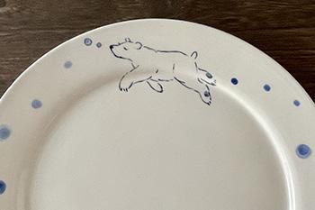 日野沙織｜リム皿｜小｜絵付け｜動物｜作家のうつわ通販｜うつわ