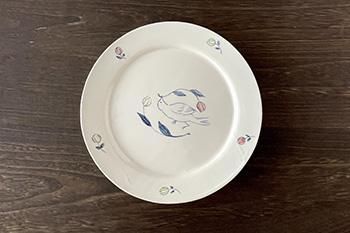 日野沙織｜リム皿｜小｜絵付け｜動物｜作家のうつわ通販｜うつわ