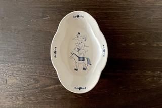 日野沙織　皿 日野沙織｜益子｜陶芸作家｜絵付け｜呉須｜エッチング｜カワイイ