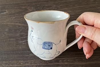 日野沙織｜マグカップ｜絵付け｜動物｜作家のうつわ通販｜うつわ