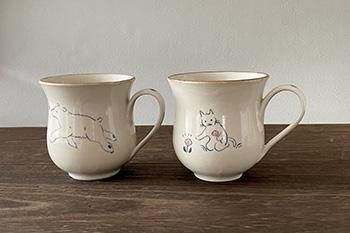 日野沙織 マグカップ 日野沙織｜マグカップ｜絵付け｜動物｜作家の