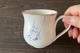 日野沙織　皿 日野沙織｜益子｜陶芸作家｜絵付け｜呉須｜エッチング｜カワイイ