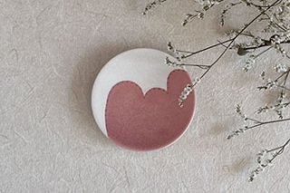 小皿 / うるしのピンクフィールドプレート - 根石和美 - 