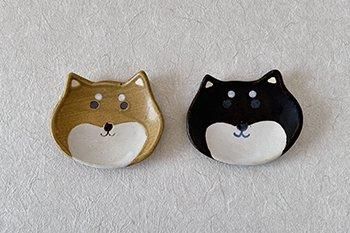 柴犬しばた品です。画像の豆皿１枚、たわみ鉢2枚 コイケヨシコ｜お皿｜柴犬｜豆皿｜作家のうつわ通販｜うつわ