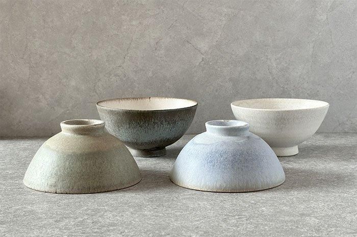 茶碗 銘 一 萩焼 茶道具 茶器 抹茶碗 白 雪景色（ギャラ藤送料無料河合 
