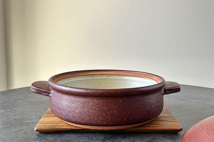 最終価格…陶芸家　土鍋 木屋 土鍋 伊賀土 黒 8寸 240mm