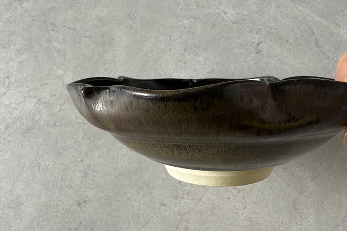 北側雄一｜窯変｜黒釉｜綾花平向付｜うつわギャラリー陶和｜和食器｜