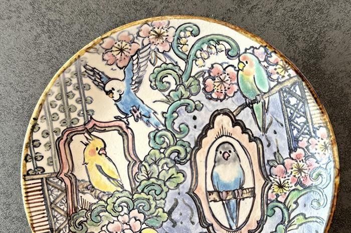 雨と陶｜五寸皿｜小鳥園｜作家のうつわ通販｜うつわギャラリー陶和