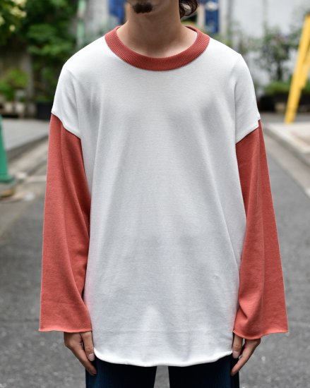 LOCALINA TWO-TONE KNIT / White  Red