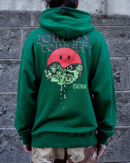 NEW YOAKE POST for DIET BUTCHER SWEAT PARKA - SMILE / GREEN