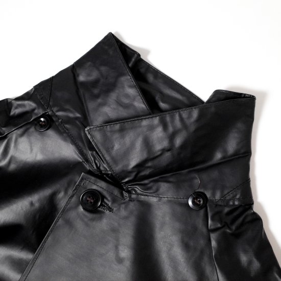 DEAD STOCK Hooded Faux Leather Coat