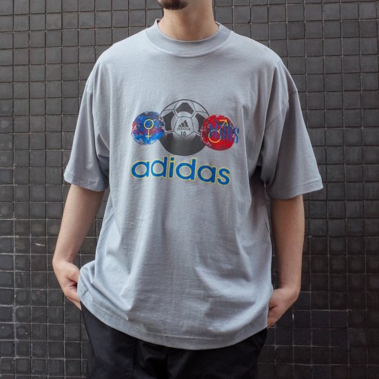 DEAD STOCK" Europe Limited ADIDAS S/S TEE Made in Italy / Gray - TEENAGER